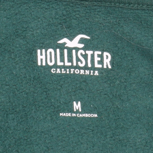 Hollister Women's Green Hooded Full Zip Cotton Jacket M