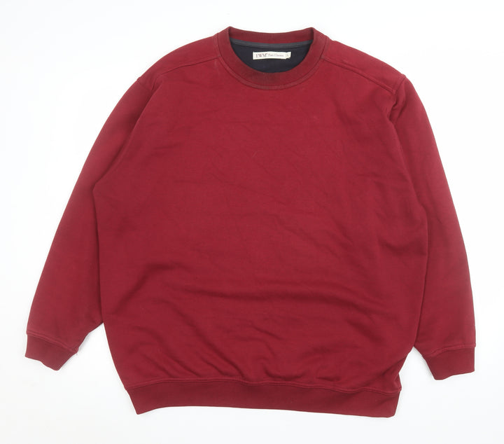 EWM Men’s Red Cotton Blend Crew Neck Sweatshirt Size L