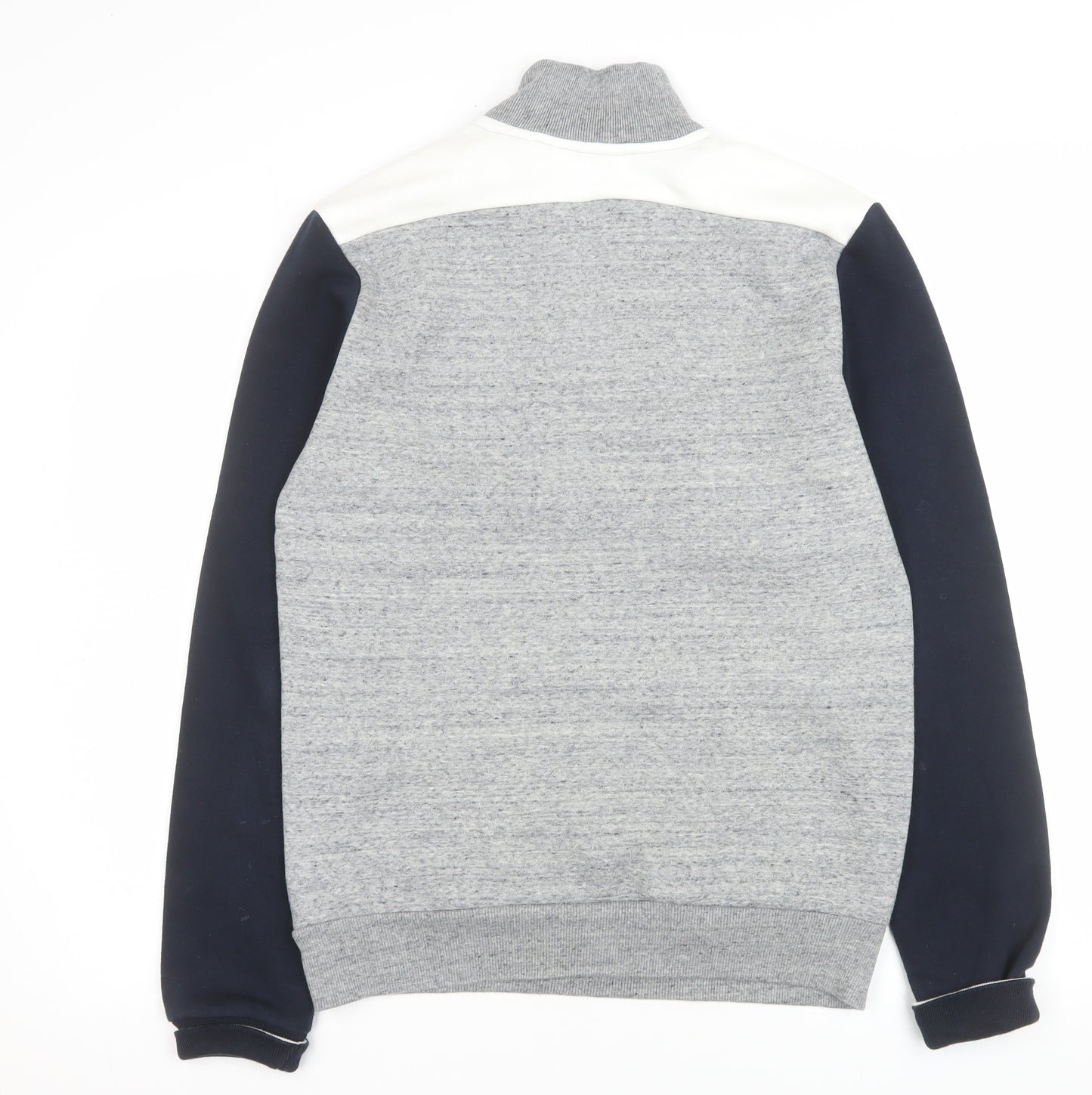 Next Men’s Grey 1/2 Zip Sweatshirt S Regular Fit Mock Neck