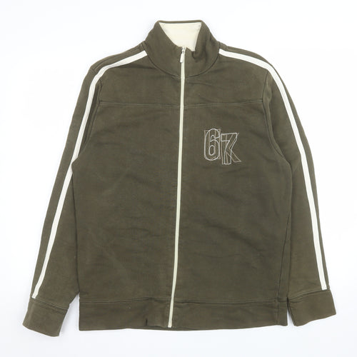 Burton Men's Green Cotton Full Zip Basic Jacket Size M