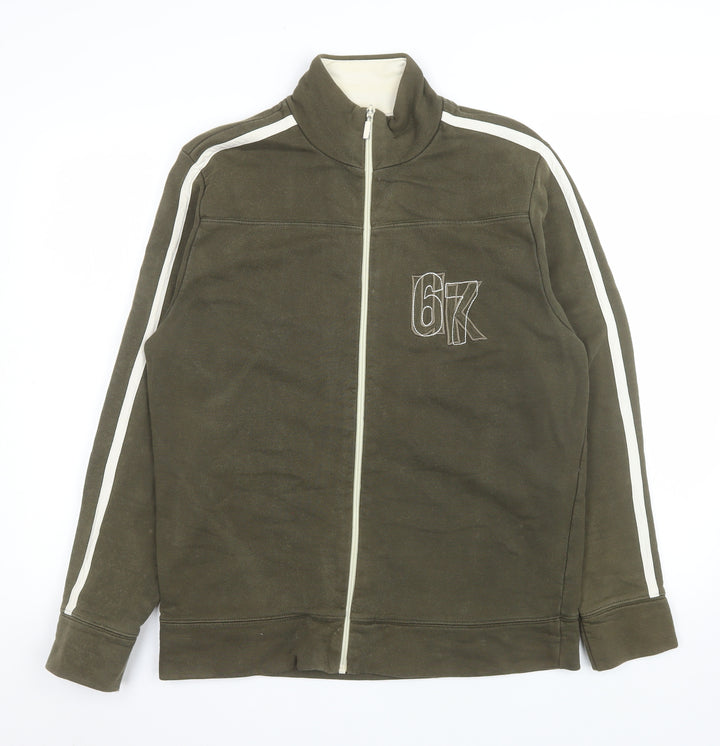 Burton Men's Green Cotton Full Zip Basic Jacket Size M