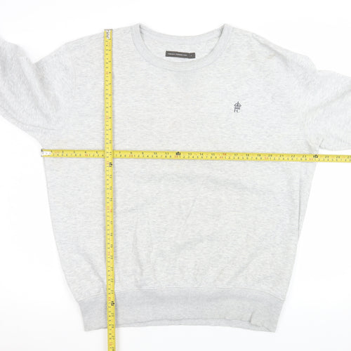 French Connection Mens Grey L Pullover Sweatshirt Crew Neck