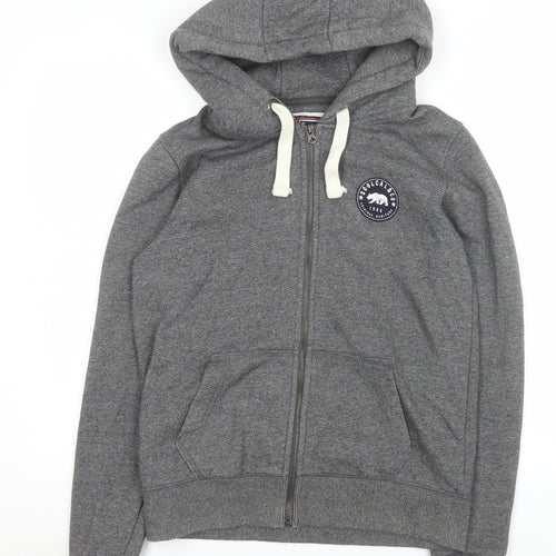 SoulCal & Co Women's Grey Full Zip Hooded Jacket Size 12