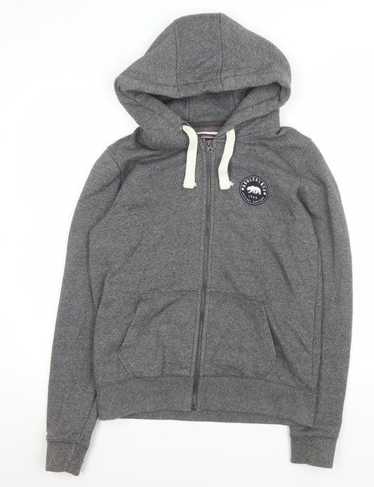 SoulCal & Co Women's Grey Full Zip Hooded Jacket Size 12