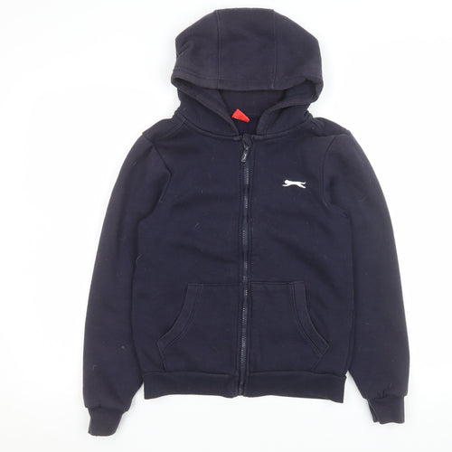 Slazenger Boys Navy Blue Hooded Zip-Up Fleece Jacket 11-12 Years