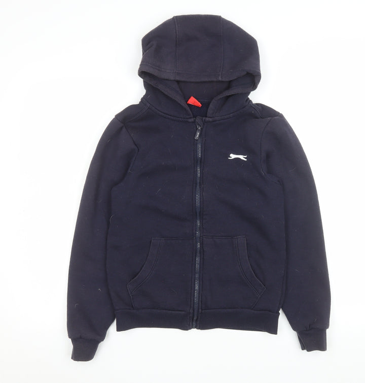 Slazenger Boys Navy Blue Hooded Zip-Up Fleece Jacket 11-12 Years