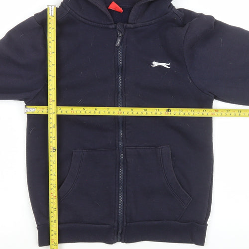 Slazenger Boys Navy Blue Hooded Zip-Up Fleece Jacket 11-12 Years