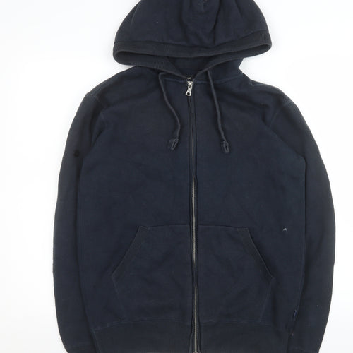Superday Studios Womens Black Small Hooded Full Zip Cotton Jacket