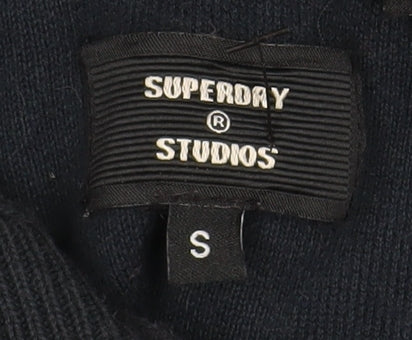 Superday Studios Womens Black Small Hooded Full Zip Cotton Jacket