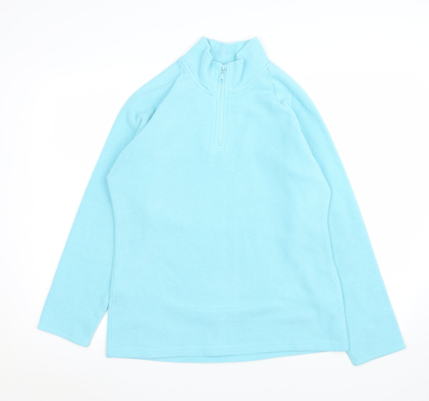 Sport Women Blue Fleece 1/4 Zip Sweatshirt Size 10/12