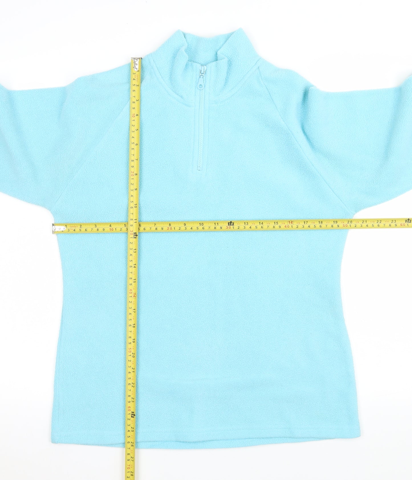 Sport Women Blue Fleece 1/4 Zip Sweatshirt Size 10/12