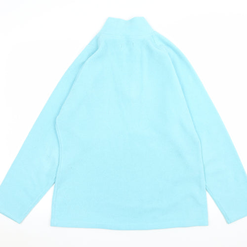 Sport Women Blue Fleece 1/4 Zip Sweatshirt Size 10/12