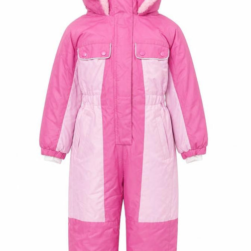 No Fear Girls Pink Hooded Waterproof Insulated Ski Coverall 2-3 Years