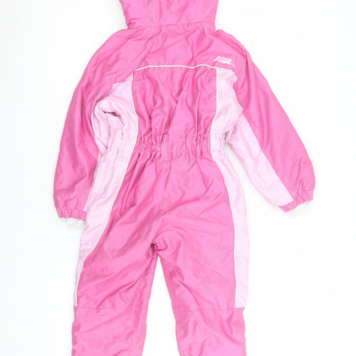 No Fear Girls Pink Hooded Waterproof Insulated Ski Coverall 2-3 Years