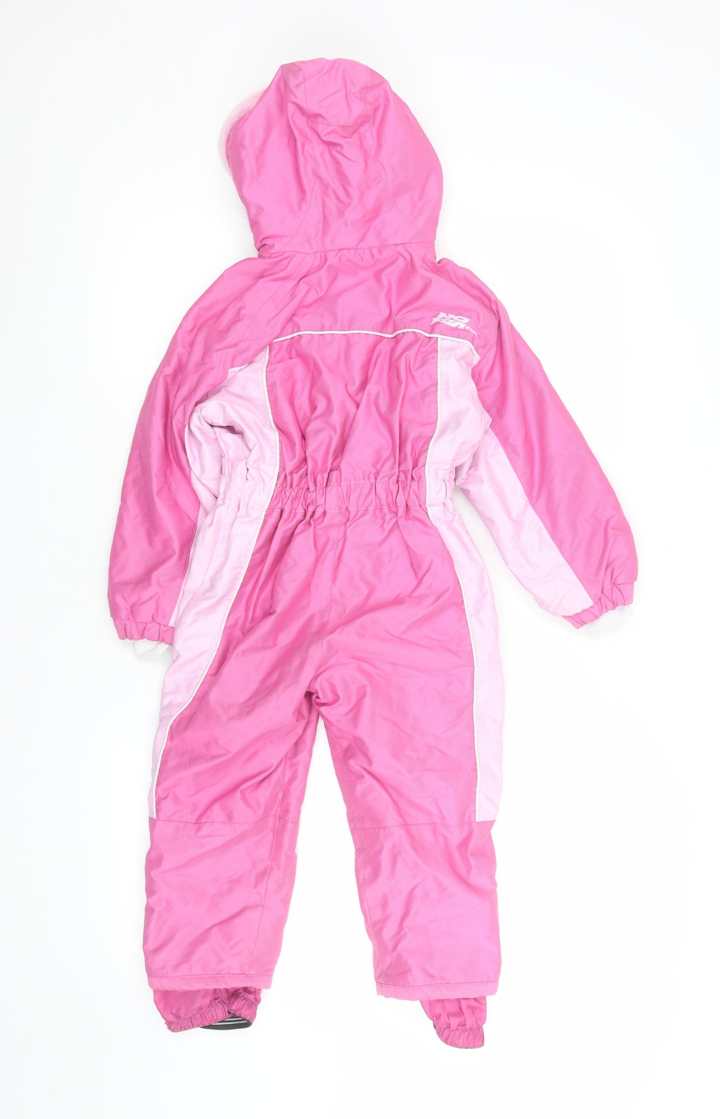 No Fear Girls Pink Hooded Waterproof Insulated Ski Coverall 2-3 Years