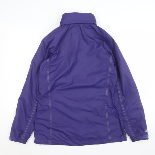 Regatta Womens Purple Waterproof Mid-Length Hooded Jacket UK 10