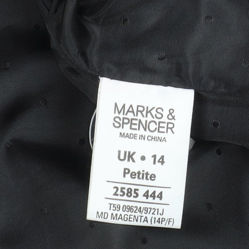 Marks and Spencer Women’s Pink Double-Breasted Petite Blazer UK 14