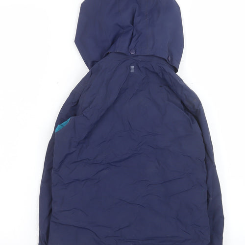 Mountain Warehouse Boys Blue Waterproof Hooded Parka Coat 5-6 Years