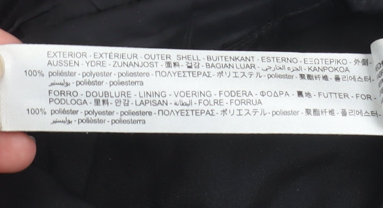 Zara Women Black Hooded Puffer Waistcoat Size 14 Quilted Gilet