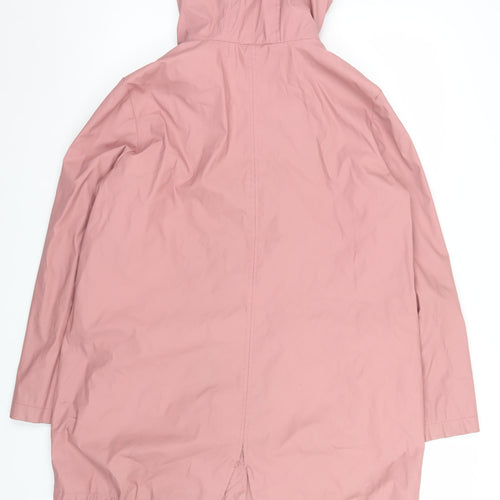 F&F Women’s Pink Hooded Parka Coat Size 14 Lightweight Zip Jacket