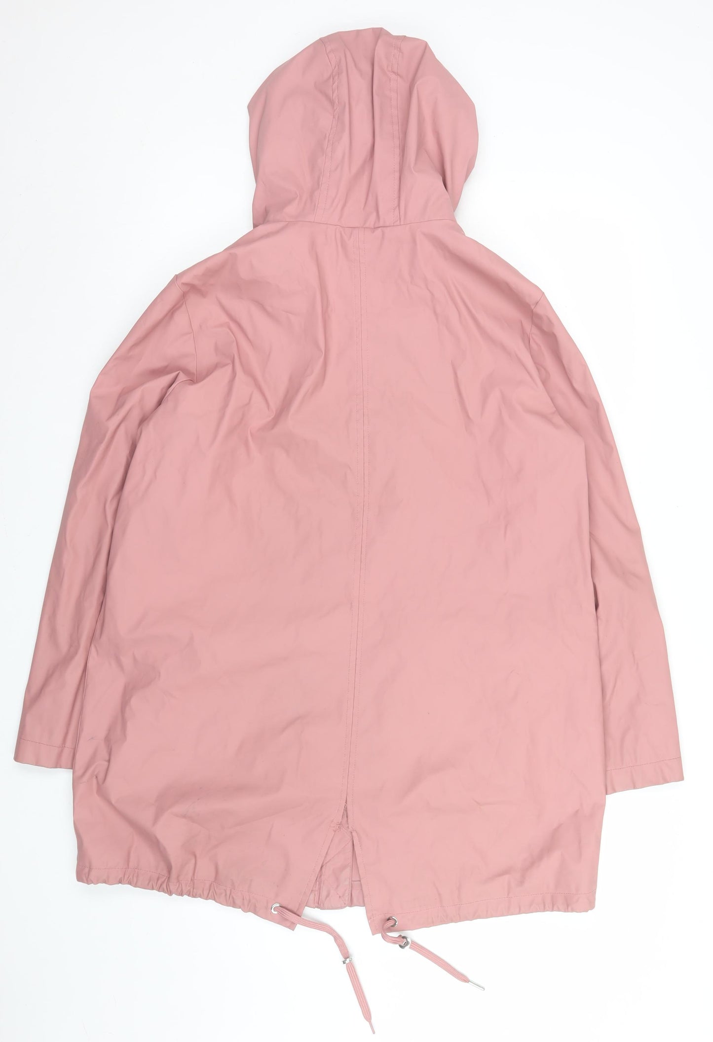 F&F Women’s Pink Hooded Parka Coat Size 14 Lightweight Zip Jacket
