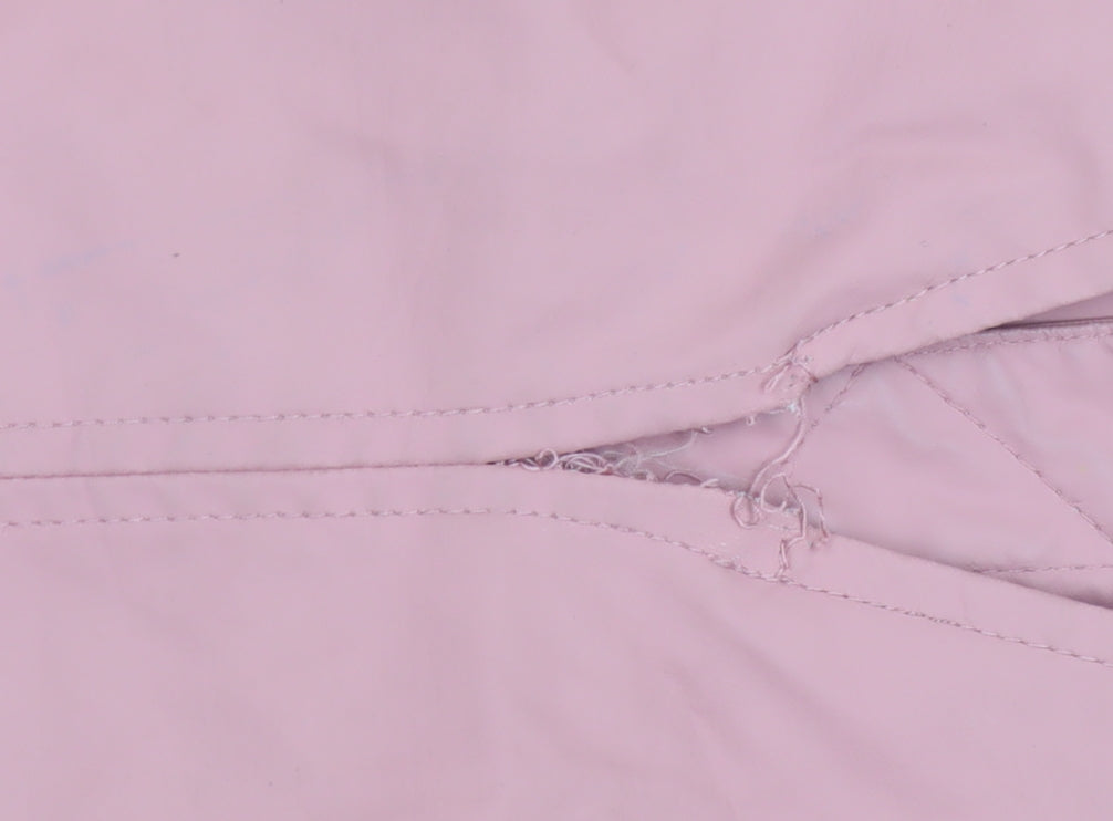 F&F Women’s Pink Hooded Parka Coat Size 14 Lightweight Zip Jacket