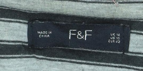 F&F Women’s Pink Hooded Parka Coat Size 14 Lightweight Zip Jacket