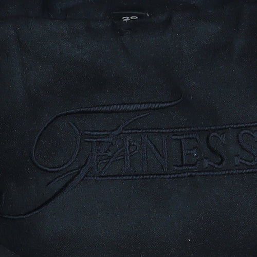 Finesse Women Black Polyester Hooded Parka Coat Size 10