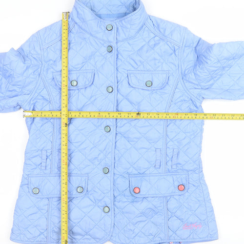 Jack Murphy Women Blue Quilted Mid-Length Jacket Size 14