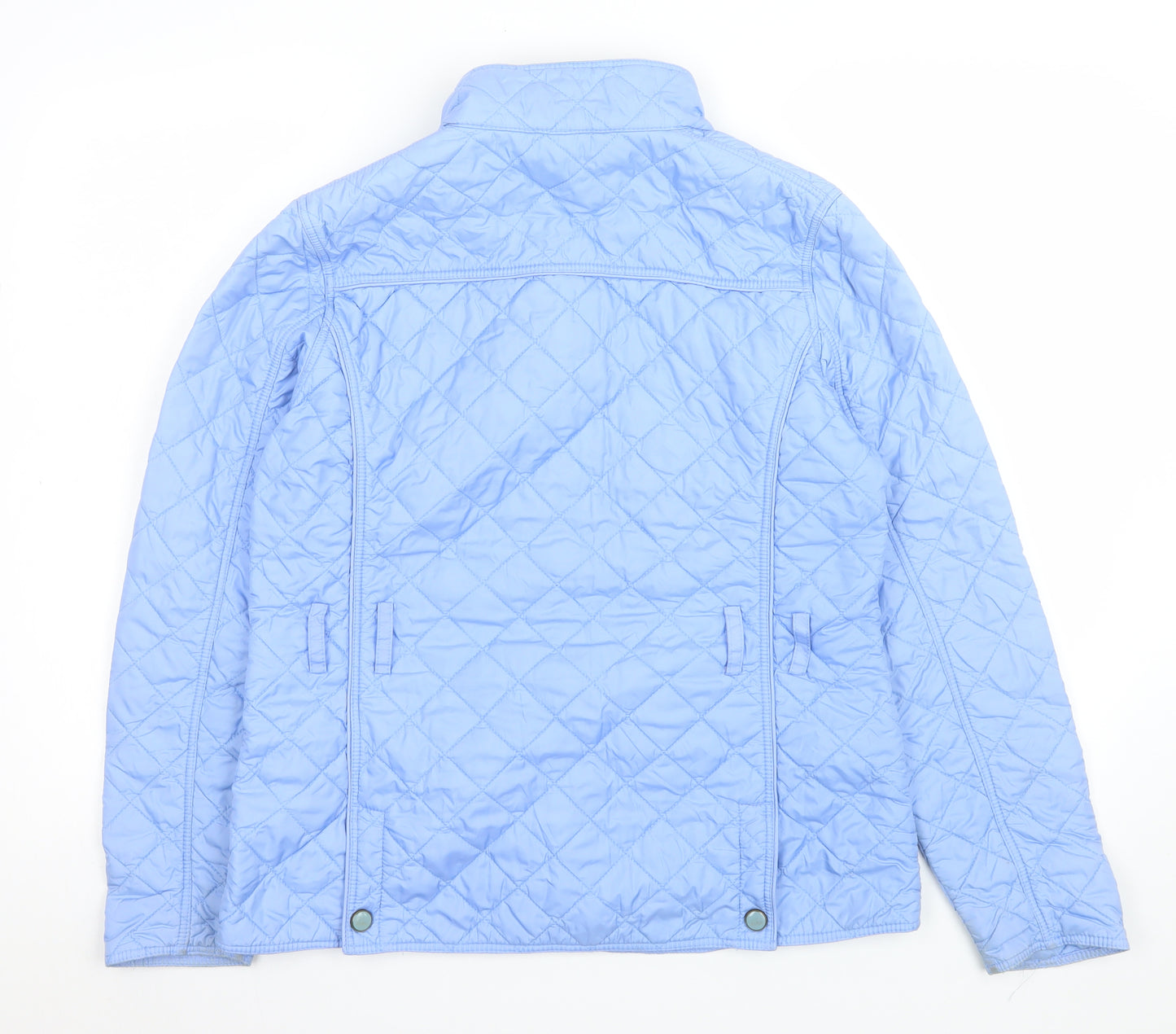 Jack Murphy Women Blue Quilted Mid-Length Jacket Size 14