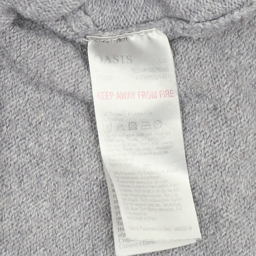 Oasis Women’s Grey Wool Blend Crew Neck Jumper Size S