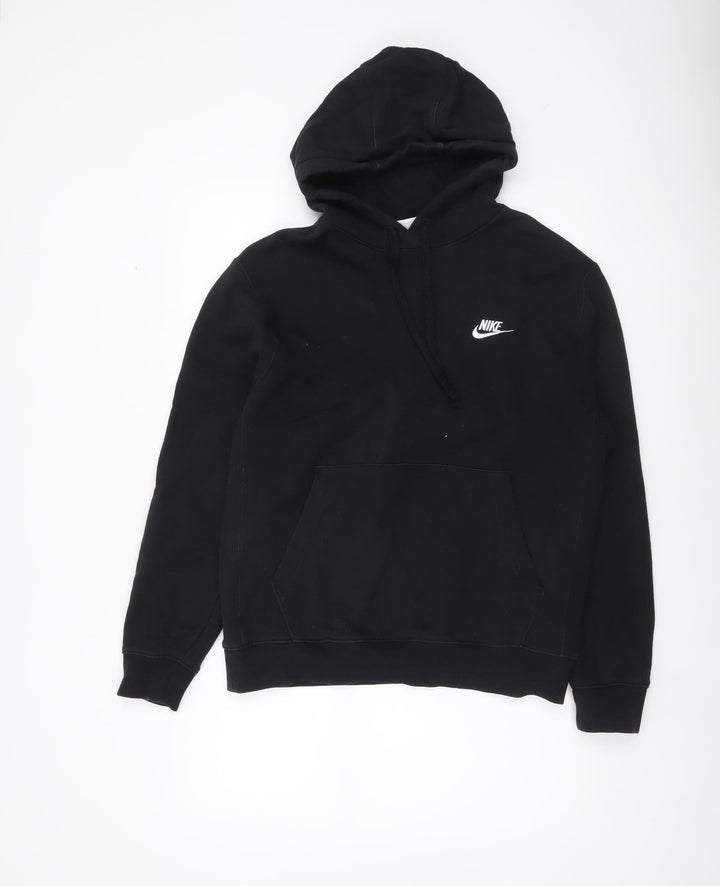 Nike Men's Black Pullover Hoodie Small Regular Fit Fleece Sportswear