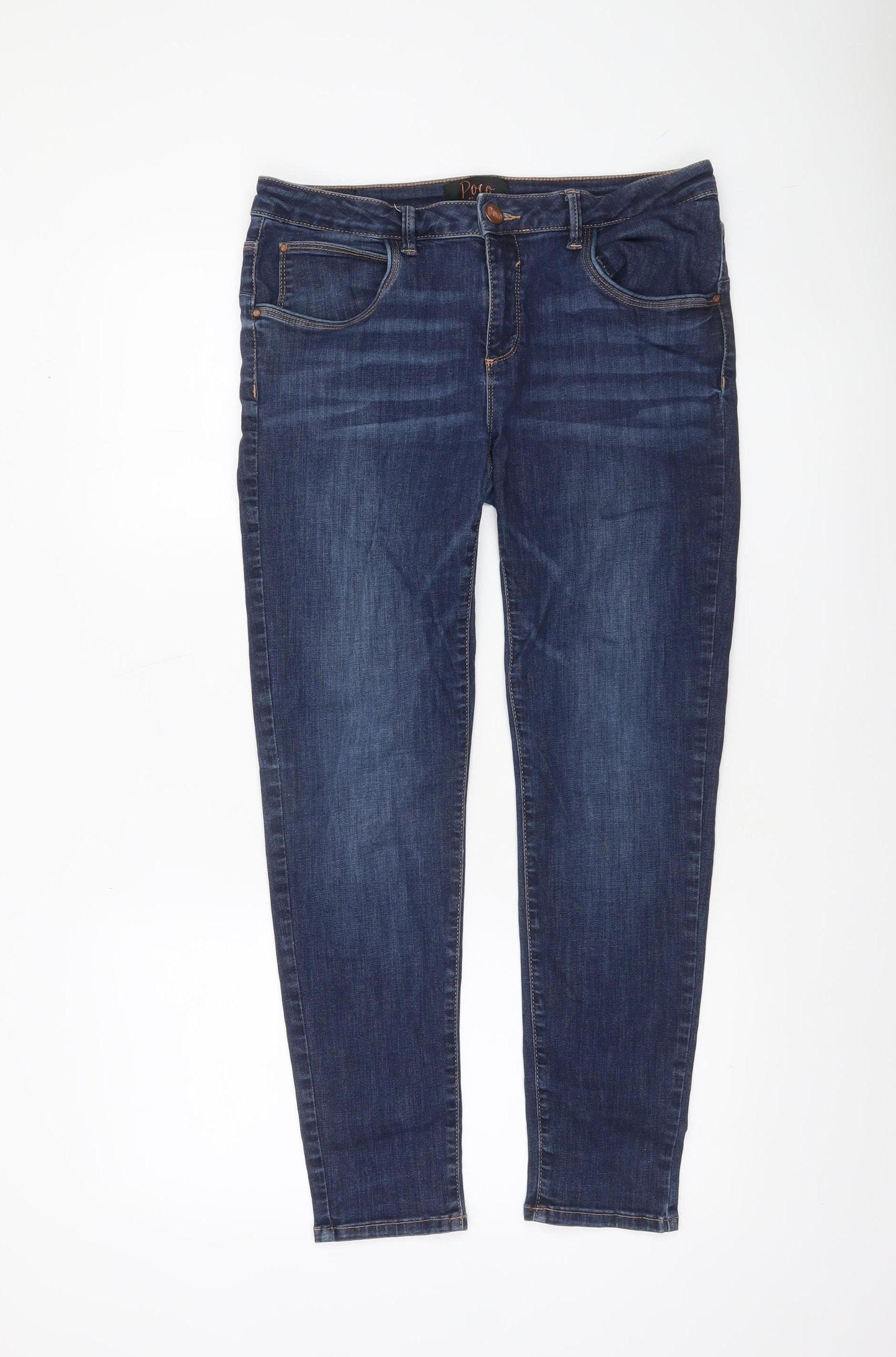 Poco by Pippa Women's Blue 14 Slim Skinny Jeans Stretch Denim