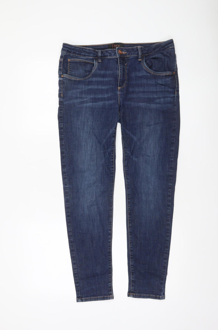 Poco by Pippa Women's Blue 14 Slim Skinny Jeans Stretch Denim