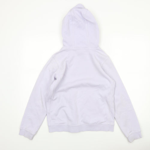 Nike Girls Purple Pullover Hoodie 13-14 Years Logo Fleece Sweatshirt