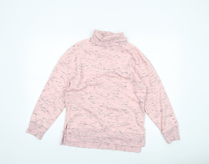Marks and Spencer Women Pink Mix Cowl Neck Pullover Sweatshirt Size 8
