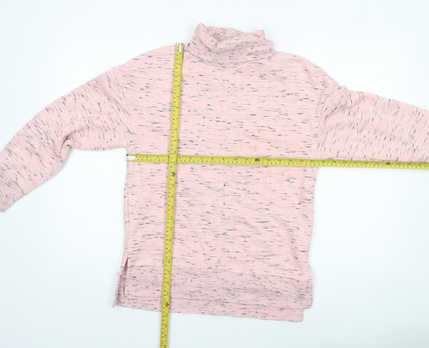 Marks and Spencer Women Pink Mix Cowl Neck Pullover Sweatshirt Size 8