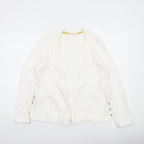 White Stuff Women White Size 12 Lightweight Open Cardigan
