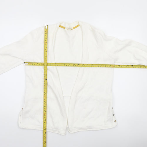 White Stuff Women White Size 12 Lightweight Open Cardigan