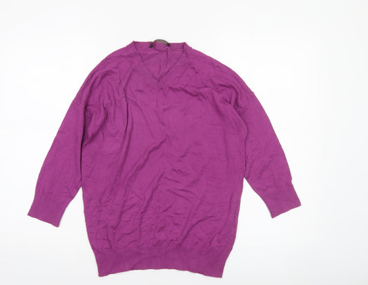 MaxMara Weekend Women’s Purple V-Neck Knit Jumper Size M