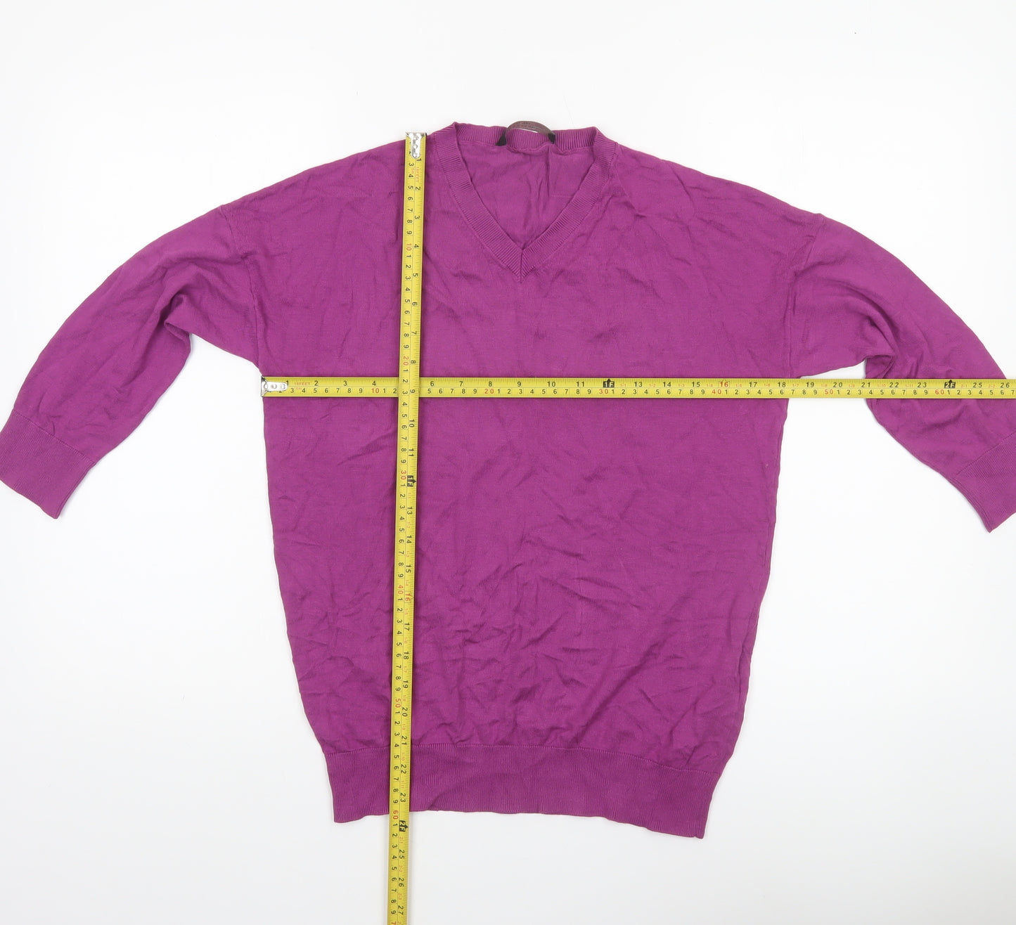 MaxMara Weekend Women’s Purple V-Neck Knit Jumper Size M