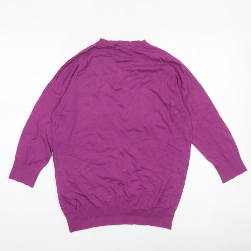 MaxMara Weekend Women’s Purple V-Neck Knit Jumper Size M