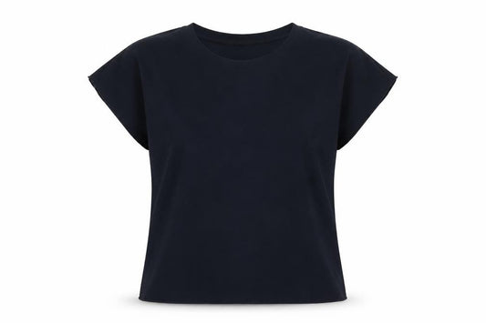 Front view of Kenneth Cole Women's Black Crew Neck Basic Polyester T-Shirt M