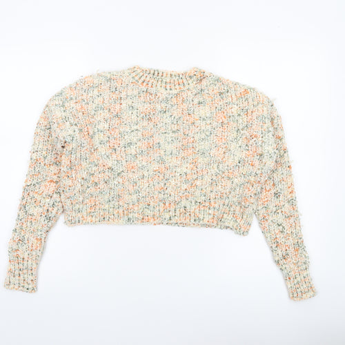 QED London Women’s Multicoloured Chunky Knit Pullover Jumper Size S