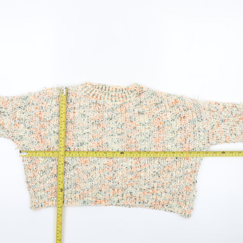 QED London Women’s Multicoloured Chunky Knit Pullover Jumper Size S