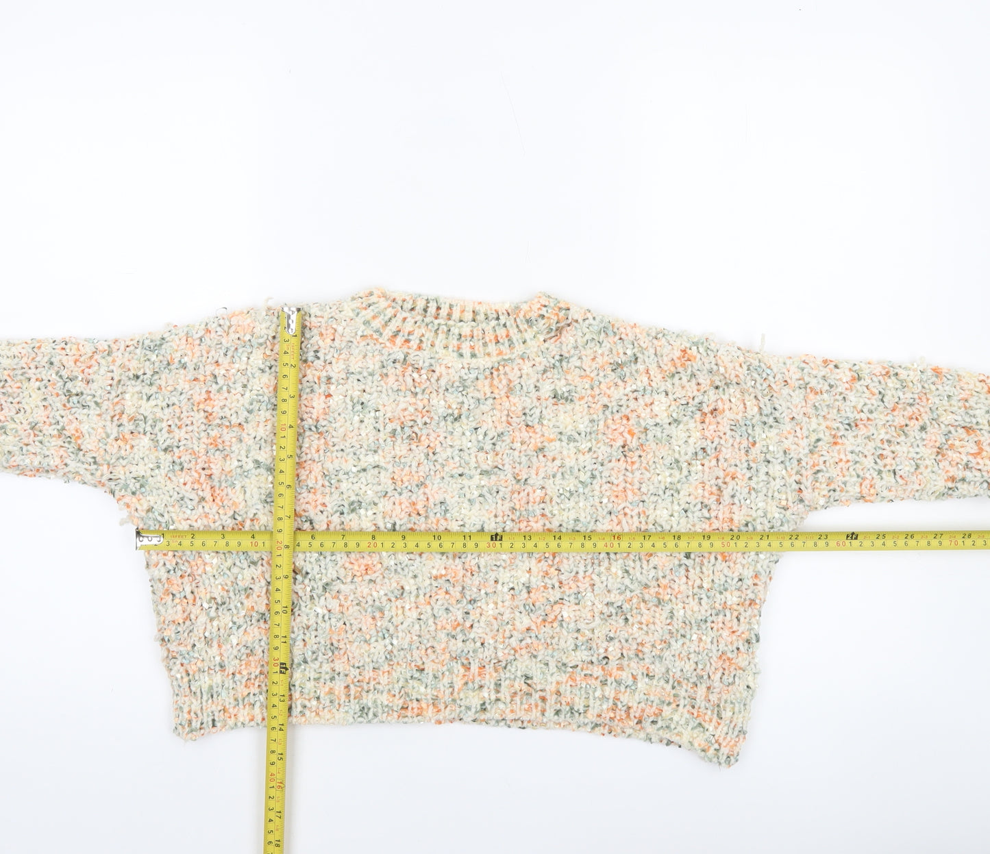 QED London Women’s Multicoloured Chunky Knit Pullover Jumper Size S