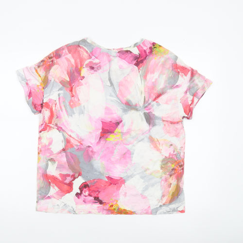 Monari Women's Multicoloured Floral T-Shirt Size 12 Viscose Jersey