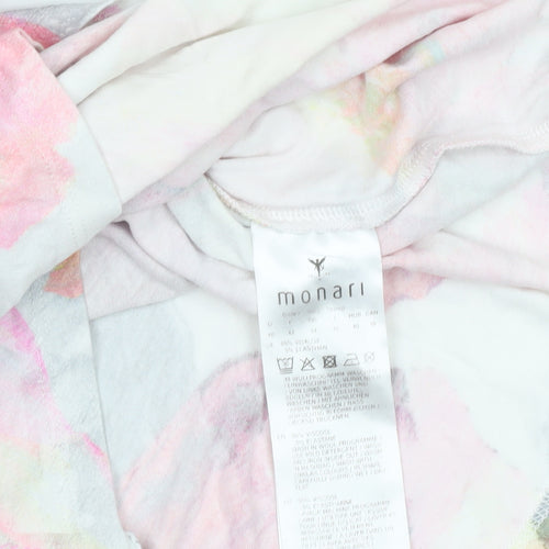 Monari Women's Multicoloured Floral T-Shirt Size 12 Viscose Jersey