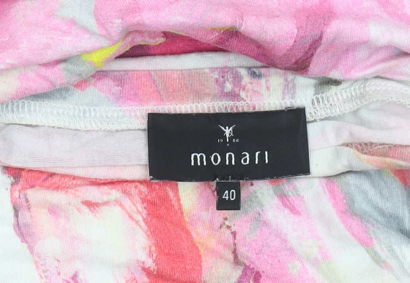 Monari Women's Multicoloured Floral T-Shirt Size 12 Viscose Jersey