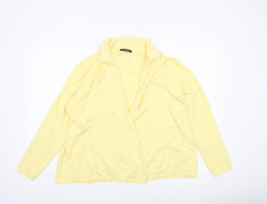 Dunnes Women's Yellow Knit Long Sleeve Open Cardigan XL